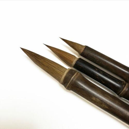 3pcs Wolf Hair Calligraphy Pen Chinese Traditional Writing Brush Landscape Ink Painting Weasel Hair Writing Brush Tinta China