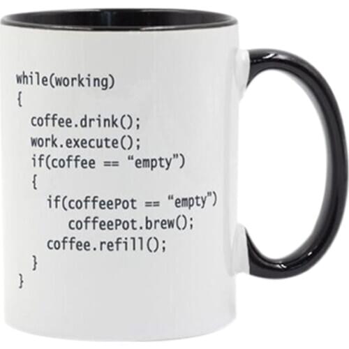 Coffee++ Program for Programmers Coffee Mug Ceramic Cup Color Handle Colour Inside Gifts