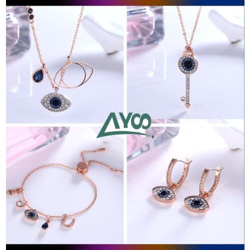 SWA 1:1 Fashion Jewelry High Quality Charm Magic Eye Palm Pendant,Ladies Necklace, Classic Romantic Gift Name Necklace For Women