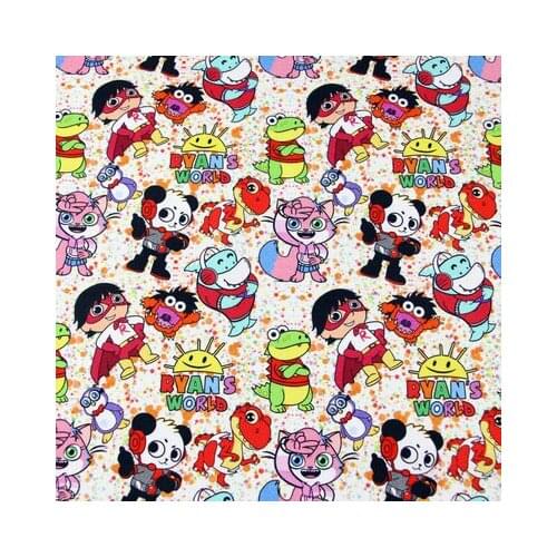 Cartoon Spring 100% Cotton Fabric Cotton Twill Quilting Fabric High Quality Breathable Cotton Sewing Material For Baby Child