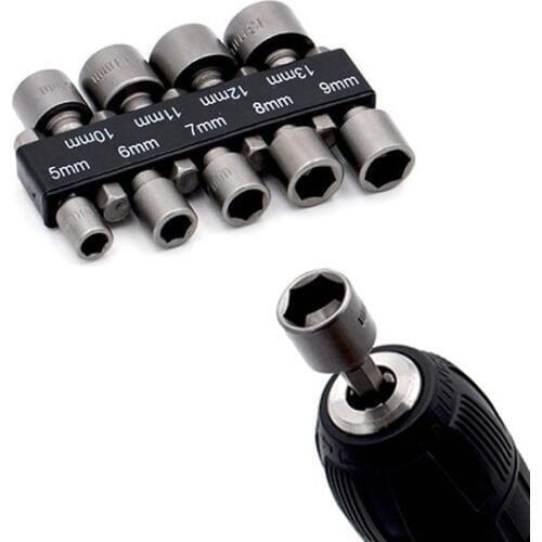 9pc/sets High Quality Hex Socket Set Adapter Short Sockets Torque Spanner Ratchet Wrench Head Sleeve Double Tools