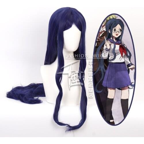 100cm Danganronpa: Trigger Happy Havoc Cosplay Shirogane Tsumugi Role Playing Wigs Halloween Cosplay Dark Blue Color Long Wig