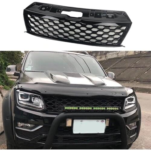 FRONT MESH MASK COVER ABS GRILLS VEHICLE GRILL PARTS FIT FOR VW AMAROK 2015-2019 AUTO PICKUP CAR ACCESSORIES