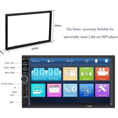 Plastic frame for Universal 2 Din HD 7 " Touch Screen MP4/MP5 Car Radio Player Car MP5 Installation Accessories