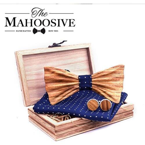 Cravate homme gifts for men 3D Wooden Bow Ties for Men mens tie Wood Bowtie 3D Butterfly Wood Bow Tie Gravata gift necktie