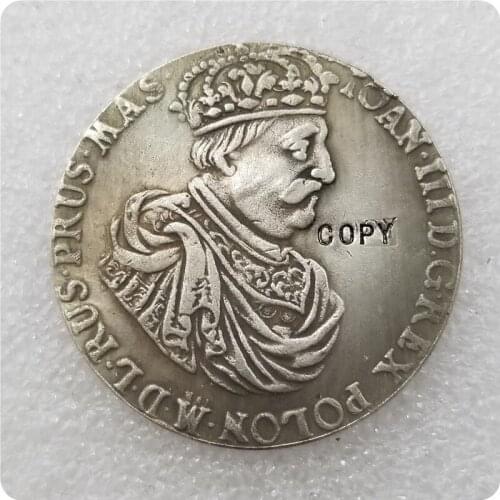 Poland : 1685 Talar - JOAN III SOBIESKI - Gedanensis DANZIG COPY commemorative coins-replica coins medal coins collectibles