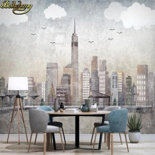 Beibehang Custom Modern wallpapers for living room Nordic minimalist urban architecture city background wall papers home decor