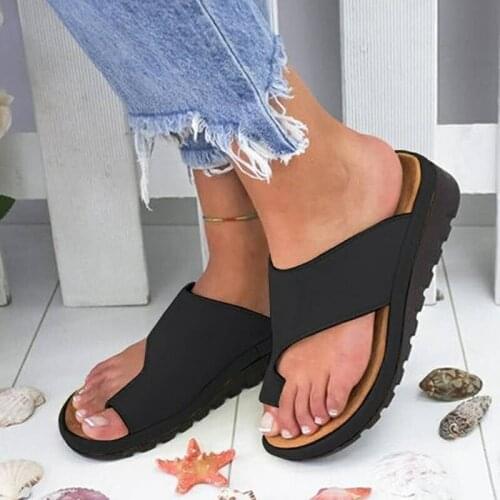 2020 New Summer Brand Slippers PU Leather Women Sandal Open Toe Flip Flops Casual Slides Outdoor Beach Female Flip Flops