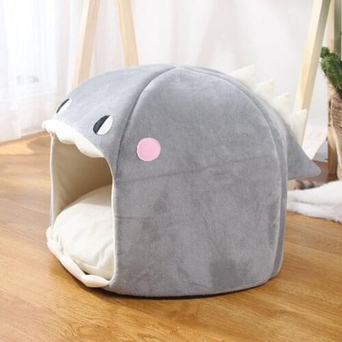 Warm Pet Bed Cat House Durable Cute Cave Tent Lounger Dogs Basket Mat Puppy Kittens Cozy House Kennel Cushion Supplies Cats Bed