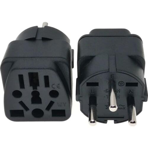 Universal to Israeli Electrical Plug Adapter - AC 100~250V Max 10A