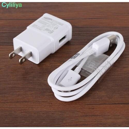 High Quality 2 in 1 Kit USA Plug 2A USB Wall Charger+micro USB Data Sync Cable For Mobile Phone LG HTC Huawei Samsung 5pcs/lot
