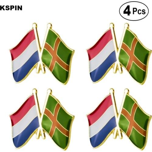 Netherland Nijmegen Friendship Flag Pin Lapel Pin Badge Brooch Icons 4pcs
