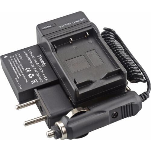Probty 1Pcs NP-W126 NP W126 NPW126 Battery + DC Charger Kit For Fuji HS50 HS35 HS33 HS30EXR XA1 XE1 X-Pro1 XM1 X-T10 Camera