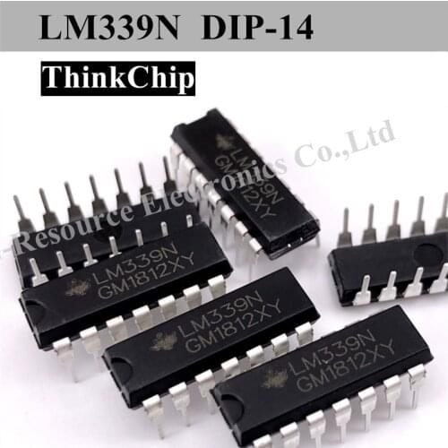 10pcs) LM339DR LM339 LM339N DIP-14 Quad Voltage Comparators