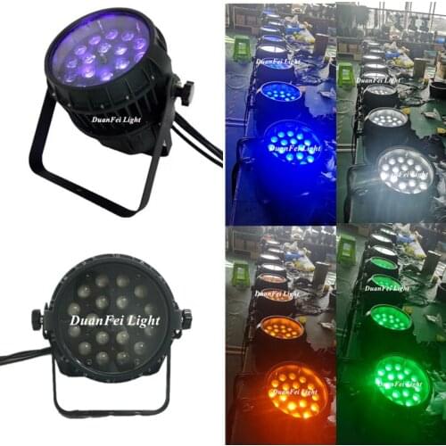 4 unites Outdoor party lights RGBWA UV Zoom Par Wireless LED Par Can Ip65 led rgbwauv zoom par 18*18w