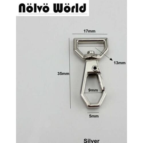 50pcs inside 13mm 4 colors trigger snap hook swivel snap hooks metal hook for DIY bags shoulder strap