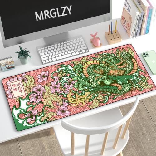 40*90CM Japanese Style XXL Large Mouse Pad Ukiyo-e Dragon Carpet PC Computer Gaming Accessories Mousepads Desk Mat for CS GO LOL