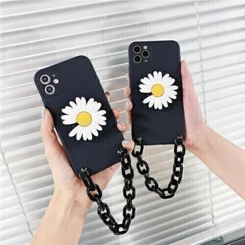 Flower Stander Holder Case For Google Pixel 5 XL 4A 3A XL Lite 2 XL TPU Cover With Chain Bracelet