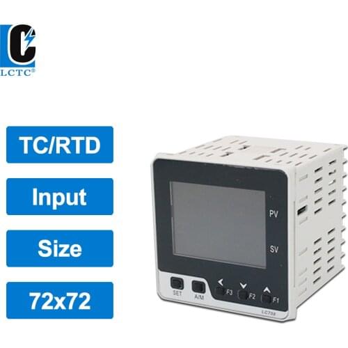 72x72mm TC/RTD input LCD digital pid temperature controller with the timer SSR/Relay/4-20mA/0-10V output