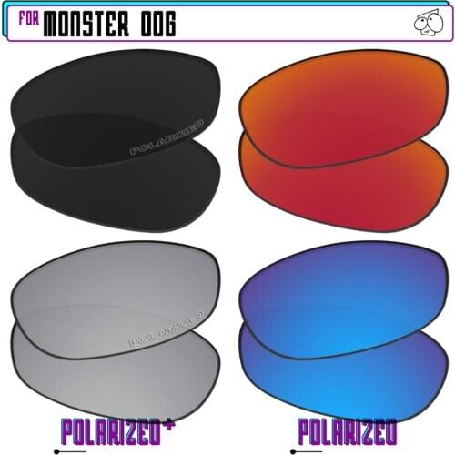 EZReplace Polarized Replacement Lenses for - Oakley Monster Dog Sunglasses - BkSrP Plus-RedBlueP