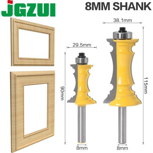 1pc 8mm Shank 38mm 64mm Miter Frame Molding Router Bit Line knife Door knife Tenon Cutter for Woodworking Tools
