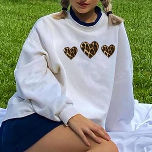 Tee Top Casual Breathable Clothes Round Neck Sweater for Leisure