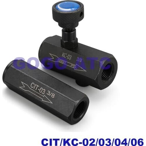 Hydraulic check valve CIT / KC-02 / 03/04/06 straight check oil pressure check valve flow throttling control valve