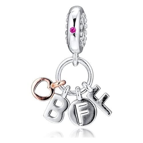 GPY Best Friends Forever Charms 925 Original Fit Pandora Bracelet Sterling Silver Charm Beads for Jewelry Making Jewellery
