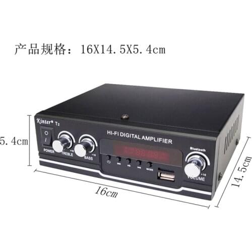Kinter T2 Bluetooth Single Loop U Disk Memory Card Computer Mobile Phone Radio Multimedia HiFi Ditigal Amplifier