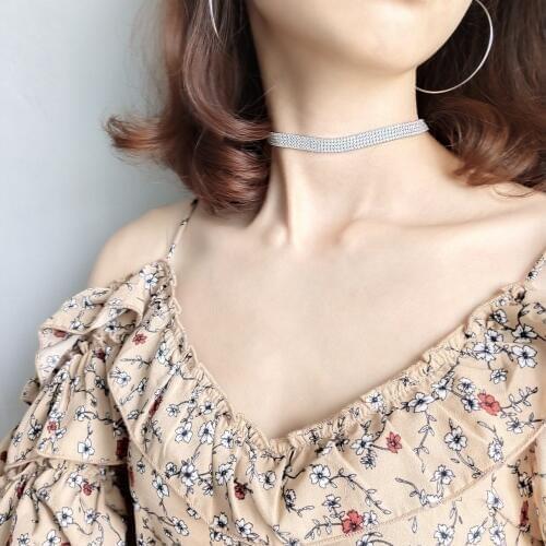 925 Sterling Silver Korean Fashion Wild Four-layer Micro Paved CZ Zircon Necklace Neck Jewelry Bridesmaid Chain Choker Necklaces