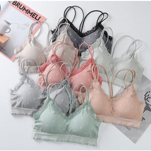 Lace Underwear Dot Women Sport Bra Runnng Tube Tops Seamless Girls Sexy Bralette Lingerie Comfortable Fitness Bra Brassiere