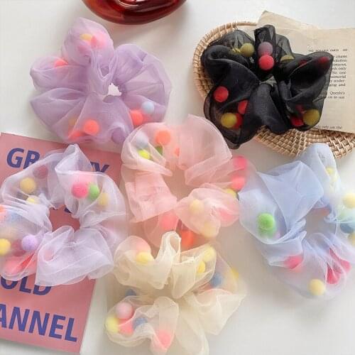 1PC Fashion Candy Color Hair Scrunchies Large Intestine Hair Ring HeadBand Elastic Rubber Band Hair Ornament Hair Accessories
