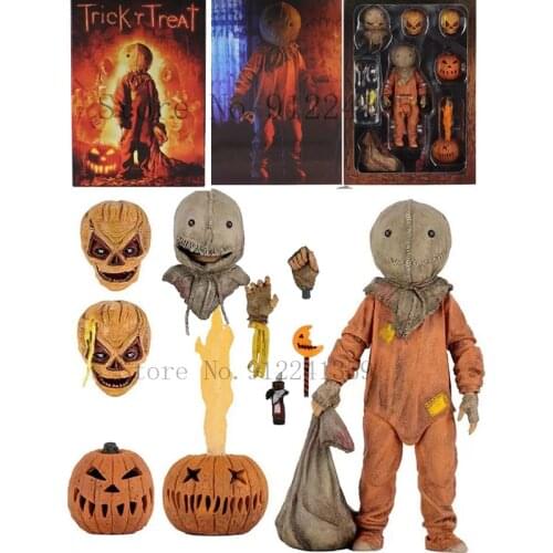 NECA Trick R Treat Figure Sam Clothed With Bag Lollipop Halloween 2007 Classic Film Movie Classic Film Movie Model Toy Gift