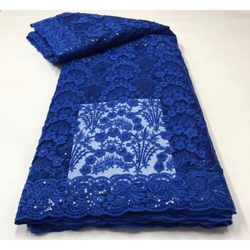 Nigerian Wedding Tulle Lace High Quality 2021 African French Fabric with Coloful Small Sequins Fabircs for Evening Party