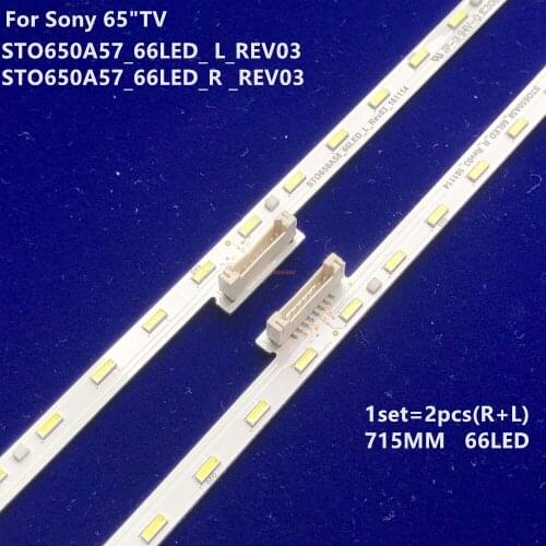 New 2 PCS/set 715mm for Sony XBR-65X850E STO650A57_66LED_R L_REV03_161114 JP-394V-0 306084 056380310061R721 760.0260A.0004