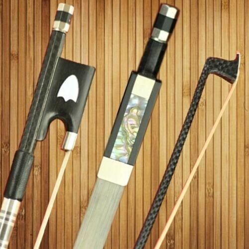 1 Pc Professional New light Carbon Fiber 4/4 Violin Bow Nickel Silver Parts AAA White Hair Violino Accessories