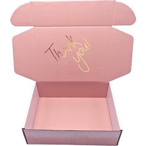 Wholesale custom printed mailer boxes pink shipping boxes custom logo
