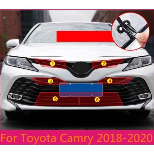 For Toyota Camry 8th Sedan 2018-2020 Front middle grille anti-insect net middle grille and rodent-proof net car accessories