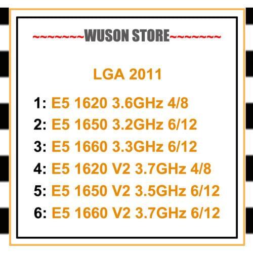 Processor Custom Made CPU DIY Intel Xeon E5 1650/1660/1620 V2 GOOD Quality Gift Thermal Pastes Tested on X79 Motherboards