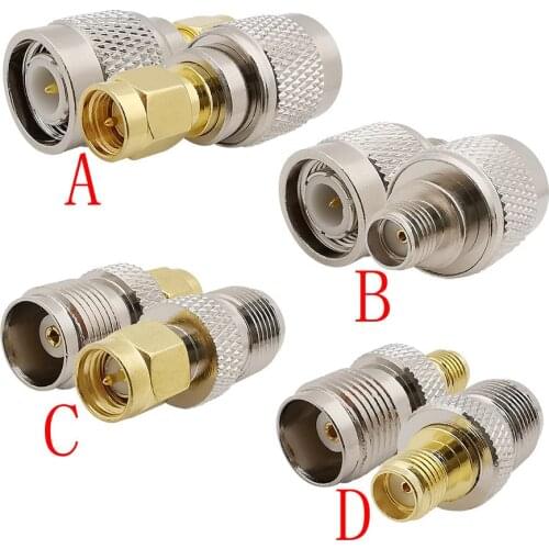 2Pcs RF ADAPTER SMA to TNC SMA Male Female to TNC Male Female Jack Plug Nickel Plated Straight RF Connector