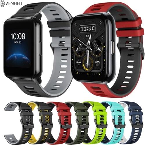 22mm Silicone Strap For Realme Watch 2/2 Pro Smart Watch Band Replacement Watchband for Realme Watch S