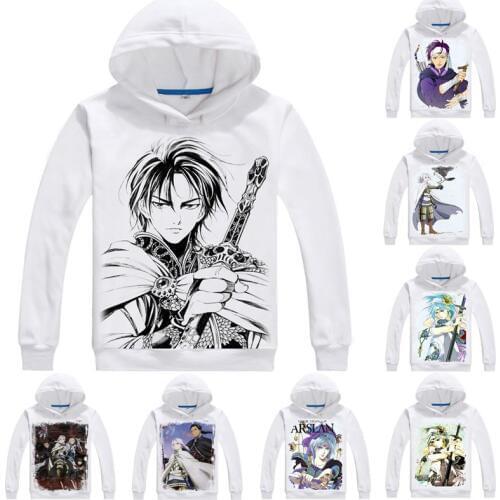 The Heroic Legend of Arslan 3D Hoodies Men Long Sleeve Anime Hoodies Arslan Senki DARYUN NARCASSE Women Anime Cosplay Sweatshirt