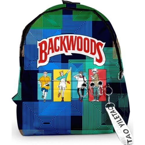 3D Backwoods Japan Anime Boys Girls Backpack Schoolbag Women Men Oxford Waterproof Outdoor Travel Laptop Backpack