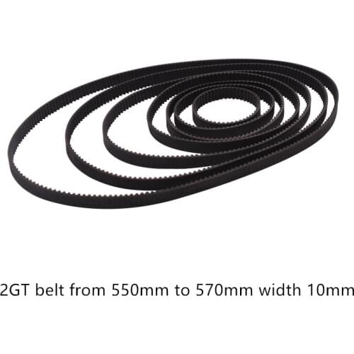 3D printer belt GT2 closed loop rubber 2GT timing 536 540 542 544 546 548 550 552 554 556 Length 536mm 538mm 556mm width 10mm