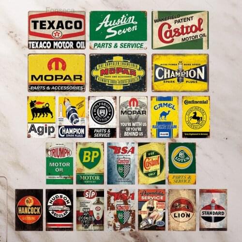 Parts And Service Plaque Metal Vintage Tin Sign Metal Signs Decorative Plaque Retro Garage Decor Bar Pub Garage Man Cave Decor