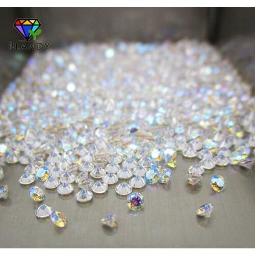 1.4mm AB Colors Cubic Zirconia Stone Round Cut Mix-Color Loose CZ Stone Synthetic Gems