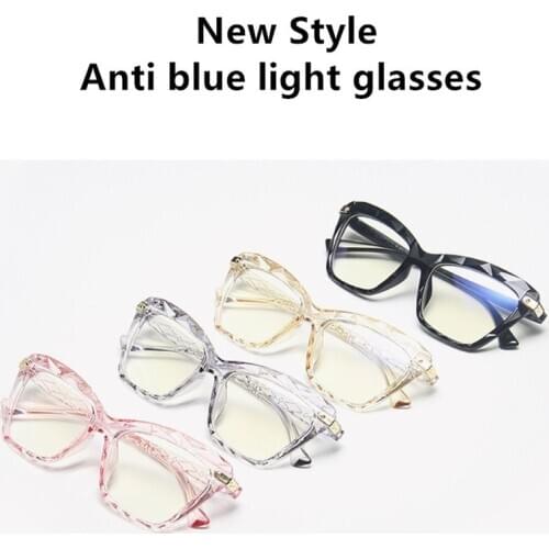 1PC Fashion Women Cat Eye Anti Blue Light Glasses Cat Eye Black Frame Blue Light Blocking Computer Clear Lens Eyewear Eyeglasses
