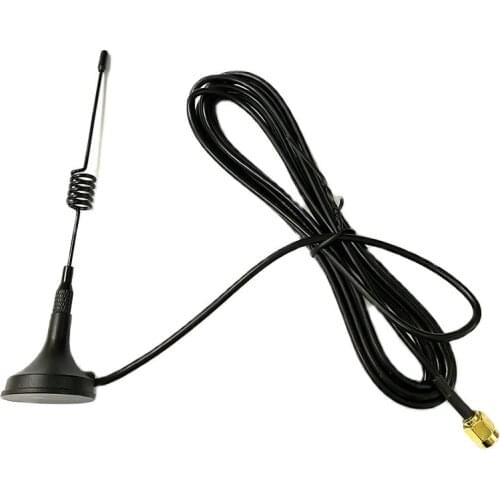 1PC 433Mhz Radio Antenna 3dbi Magnetic Base Extension Cable 1.5m SMA male RP connector wholesale price