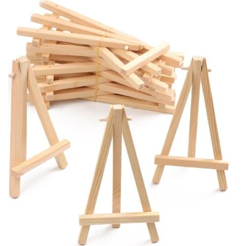 1Pc Mini Wooden Artist Tripod Painting Easel Photo Painting Postcard Display Stand Frame Cute Desk Decoration Drawing Accessorie
