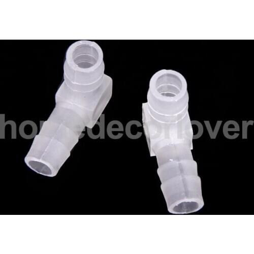 2pcs 8mm Equal Elbow Connector Aquarium Water Hose Pipe Tube Joiner DIY Fitting